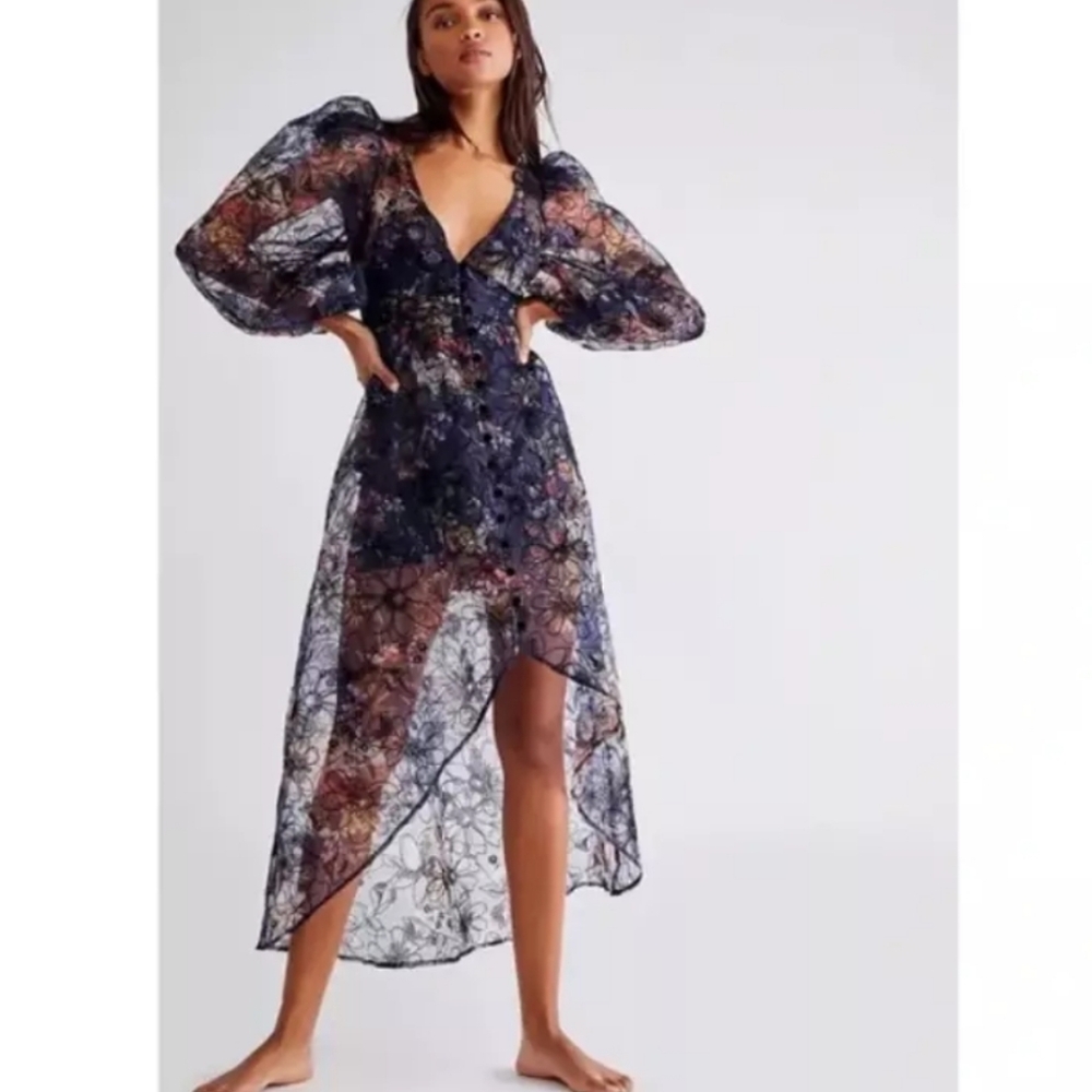 NWT Free People For Love & Lemons Sophia Midi Dress XS